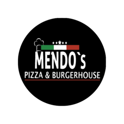 Mendo's Pizza & Burgerhouse logo.